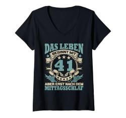 Damen 41 Jahre 41. Geburtstag I 41.ter Geburtstag I 41 Geburtstag T-Shirt mit V-Ausschnitt von GebGesch 41. Geburtstag Geschenke