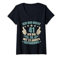 Damen 41 Jahre 41. Geburtstag I 41.ter Geburtstag I 41 Geburtstag T-Shirt mit V-Ausschnitt von GebGesch 41. Geburtstag Geschenke