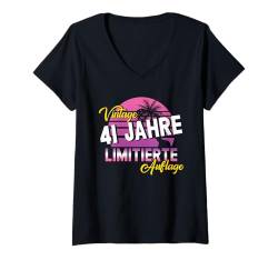 Damen 41 Jahre 41. Geburtstag I 41.ter Geburtstag I 41 Geburtstag T-Shirt mit V-Ausschnitt von GebGesch 41. Geburtstag Geschenke