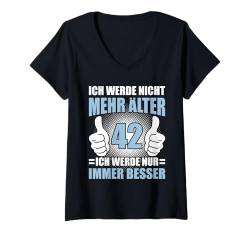 Damen 42 Jahre 42. Geburtstag I 42.ter Geburtstag I 42 Geburtstag T-Shirt mit V-Ausschnitt von GebGesch 42. Geburtstag Geschenke