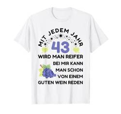 43 Jahre Geburtstag Frau I 43.ter Geburtstag I 43 Geburtstag T-Shirt von GebGesch 43. Geburtstag Geschenke