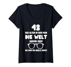 Damen 43 Jahre 43. Geburtstag I 43.ter Geburtstag I 43 Geburtstag T-Shirt mit V-Ausschnitt von GebGesch 43. Geburtstag Geschenke