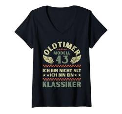 Damen 43 Jahre 43. Geburtstag I 43.ter Geburtstag I 43 Geburtstag T-Shirt mit V-Ausschnitt von GebGesch 43. Geburtstag Geschenke