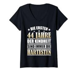 Damen 44 Jahre 44. Geburtstag I 44.ter Geburtstag I 44 Geburtstag T-Shirt mit V-Ausschnitt von GebGesch 44. Geburtstag Geschenke