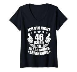 Damen 46 Jahre 46. Geburtstag I 46.ter Geburtstag I 46 Geburtstag T-Shirt mit V-Ausschnitt von GebGesch 46. Geburtstag Geschenke