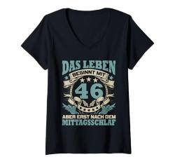 Damen 46 Jahre 46. Geburtstag I 46.ter Geburtstag I 46 Geburtstag T-Shirt mit V-Ausschnitt von GebGesch 46. Geburtstag Geschenke