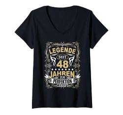 Damen 48 Jahre 48. Geburtstag I 48.ter Geburtstag I 48 Geburtstag T-Shirt mit V-Ausschnitt von GebGesch 48. Geburtstag Geschenke