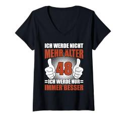 Damen 48 Jahre 48. Geburtstag I 48.ter Geburtstag I 48 Geburtstag T-Shirt mit V-Ausschnitt von GebGesch 48. Geburtstag Geschenke