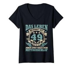 Damen 49 Jahre 49. Geburtstag I 49.ter Geburtstag I 49 Geburtstag T-Shirt mit V-Ausschnitt von GebGesch 49. Geburtstag Geschenke