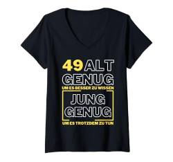 Damen 49 Jahre 49. Geburtstag I 49.ter Geburtstag I 49 Geburtstag T-Shirt mit V-Ausschnitt von GebGesch 49. Geburtstag Geschenke