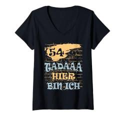 Damen 54 Jahre 54. Geburtstag I 54.ter Geburtstag I 54 Geburtstag T-Shirt mit V-Ausschnitt von GebGesch 54. Geburtstag Geschenke