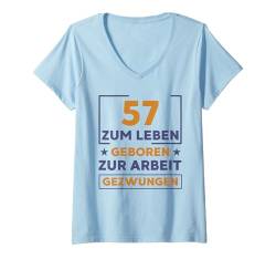 Damen 57 Jahre 57. Geburtstag I 57.ter Geburtstag I 57 Geburtstag T-Shirt mit V-Ausschnitt von GebGesch 57. Geburtstag Geschenke