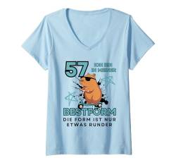 Damen 57 Jahre 57. Geburtstag I 57.ter Geburtstag I 57 Geburtstag T-Shirt mit V-Ausschnitt von GebGesch 57. Geburtstag Geschenke