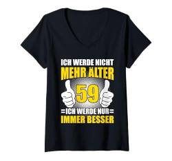 Damen 59 Jahre 59. Geburtstag I 59.ter Geburtstag I 59 Geburtstag T-Shirt mit V-Ausschnitt von GebGesch 59. Geburtstag Geschenke