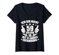 Damen 59 Jahre 59. Geburtstag I 59.ter Geburtstag I 59 Geburtstag T-Shirt mit V-Ausschnitt von GebGesch 59. Geburtstag Geschenke