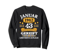 Januar 1982 Lustige Geschenke 43. Geburtstag Mann Frau Sweatshirt von Geburtstag Geschenke Männer Frauen BoredMink