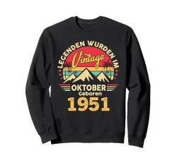 Oktober 1951 Männer Frauen 73. Geburtstag Limited Edition 73 Sweatshirt von Geburtstag Geschenke Männer Frauen Limited Edition