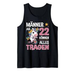 Herren 22. Geburtstag Mann Männer Ab 22 Jahre Lustiger Spruch Tank Top von Geburtstag Geschenke für Männer zum 22. Geburtstag