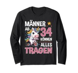 34. Geburtstag Mann Männer Ab 34 Jahre Lustiger Spruch Langarmshirt von Geburtstag Geschenke für Männer zum 34. Geburtstag