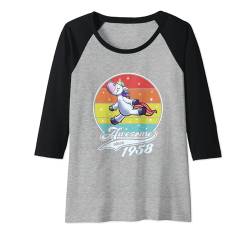 Damen Geburtstag Mädchen Damen Awesome since 1958 Einhorn Unicorn Raglan von Geburtstag Jahrestag Spruch Einhorn Unicorn