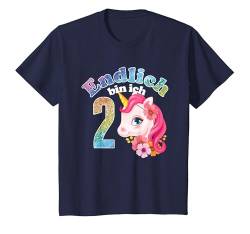 Kinder 2. Geburtstag Einhorn Party endlich Zwei Unicorn Mädchen T-Shirt von Geburtstag Mädels & Jungs Geschenkideen von Herzen