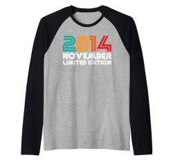 Novembre 2014 - 10 Jahr Retro Vintage 2014 Limited Edition Raglan von Geburtstagdesigns Retro Vintage