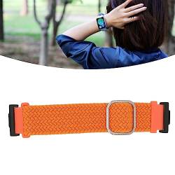 Gedourain Nylon-Sport-Uhrenarmband, Verstellbares Web-Sport-Ersatzarmband, Wasserdichtes Armband für Uhr FIT 2 (Orange) von Gedourain