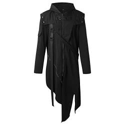 Gefomuofe Herren Smokingjacke Anzugjacke Steampunk Gothic Viktorianischen Renaissance Party Smokingjacke Viktorianischen Uniformkleid Männer Uniform Fit Anzug Fasching Kostüm von Gefomuofe