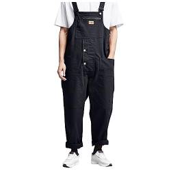 Gefomuofe Latzhosen Herren Cargo Overall Pants Latz Arbeitshose Zerrissene Loch Kurze Jeans Pants Verstellbare Lässige Jeans Kurz Jumpsuit Arbeitskleidung Arbeitshosen Distressed Slim von Gefomuofe