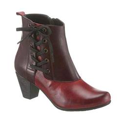 Gemini Damen Leder Stiefeletten Ankle Boot Lederschuhe Stiefel Bordeaux Weinrot Schuhgröße EUR 42 von Gemini