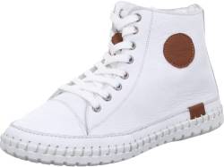 Gemini Damen Schnürboot Reißverschluss High Top Sneaker Stiefelette 395160-02, Größe:40 EU, Farbe:Weiß von Gemini