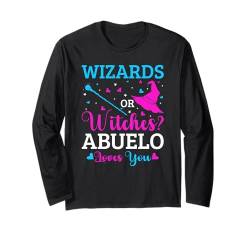 Gender Reveal Party Wizards Or Witches, Rosa oder Blau, Abuelo Langarmshirt von Gender Reveal Baby Shower Family Matching