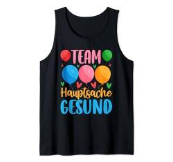 Team Hauptsache Gesund - Gender Reveal Tank Top von Gender Reveal Party team hauptsache gesund