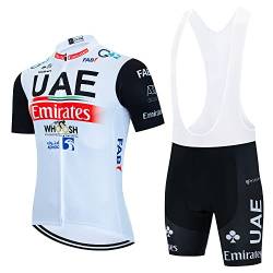 2023 Pro Team uae Radtrikot Set für Herren, atmungsaktives MTB Radtrikot Trägerhose Kits GEL Paddad (3XL) von Generic