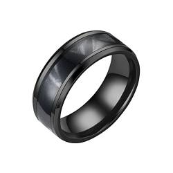 8MM Edelstahl Schwarz Sandgestrahlt Eheringe Ringe für Frauen Männer von Generic