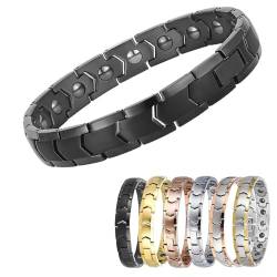 Biancat Prostapower Magnetisches Kupferband, Magnetisches Kupfer-Prostataband für Männer, Lymphvity-Entgiftungsarmband, Kupferarmband mit einstellbarer Länge (Black) von Generic