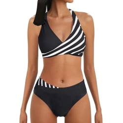 Bikini Damen Set Bauchweg Badeanzug Bikini Push Up Bademode,Bikini Damen Set Große Brüste,Bikini Oberteil Lang,Bikini Damen,Korsett Badeanzug von Generic