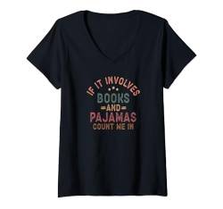 Damen Buch Liebhaber Geschenk, Bücher Lesen Pyjamas, Buch Pyjama Schlaf T-Shirt mit V-Ausschnitt von Generic