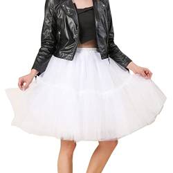 Deals of The Day Tüllrock Damen Mittelalter Rock Damen Lang Weißer Tüll Rock Tuellrock Maedchen Tüllrock Pailletten Rock Federn Schwarz Damen Tutu Rock Tutu Damen Weiß von Generic