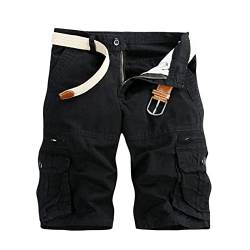 Fahrradhose Herren lang Cargohose Herren Kurze Hose Einfarbig Latzhose Sommer Cargo Hosen Knielange Shorts Locker Sommerhose Leichte Jogginghose Große Größen Sporthose Bequem Stoffhose Taschen von Generic