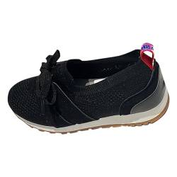 Für Damen, zum sportlichen Laufen, Slip-on-Mesh-Schuhe, zum Arbeiten, leichte Schuhe rutschfeste Schuhe Damen Metzgerei (Black, 41) von Generic