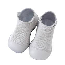 Gummistiefel Kinder Neugeborenes Baby Mädchen Schuhe Solide Rüschen Weiche Sohlen Erste Antirutschschuhe Prewalker Sneaker Badeschuhe Kinder 34 Jungs (Grey, 24 Toddler) von Generic