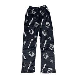 𝐇𝐞𝐥𝐥𝐨 𝐊ἰ𝐭𝐭𝐲 Pyjamahose Damen Lang, Schlafanzughose Damen Flanell Pyjama Hose Schlafhose Loungehose Anime Cartoon Weich Bequeme Warme Schlafanzug Hosen für Frauen Teenager Mädchen von Generic