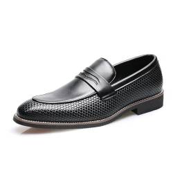 Herren Loafers Casual Slip on Schuhe Weiche Penny Loafers für Männer Leichtes Fahren Boot Schuhe,Schwarz,39 EU von Generic