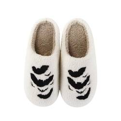 Keilabsatz Schuhe Damen Sexy Halloween Flip Flop 39 Hausschuhe Hausschuhe Slipper für Frauen Flauschige Hausschuhe für drinnen und draußen Damenschuhe Weite H (White, 40) von Generic