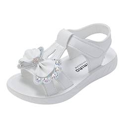 Kinderschuhe Sommer Sandalen Mode kleine Mädchen weiche Sohlen Kinderschuhe mittlere Größe Kinder Nubao Prinzessin Sandalen Weiße Kleinkindschuhe (White, 33 Big Kids) von Generic