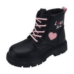 Kleinkind Stiefeletten - Barfussschuhe Kinder Barfuß-Wander-Schneestiefel Verdickt Winterschuhe PU Leder Westernstiefel weichem Plus samtdicke für Jungen und Mädchen von Generic