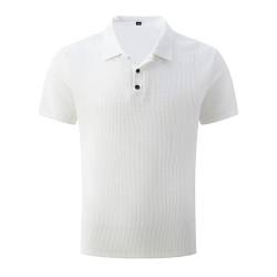 Kurzärmeliges Herren-Poloshirt aus Netzstoff, Eisseide, bequem, atmungsaktiv, Sommer-Mesh-Kurzarm, Anti-Falten, Eisseide, Herren-Poloshirt von Generic