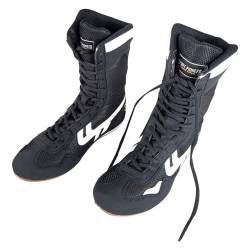 Laufschuhe Herren Schuhe Herren Turnschuhe Turnschuhe Damen Boxschuhe High Top Training Wrestling Schuhe Lange Stiefel Boxschuhe Wettkampftraining Herren Sneaker Schwarz Hoch von Generic