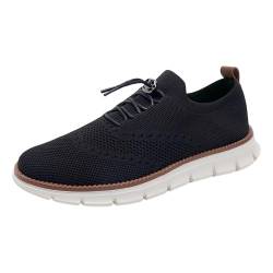 Laufschuhe Herren Schwarz Atmungsaktives | Turnschuhe Herren Übergrößen Leichte Sportschuhe Bequeme Walkingschuhe Athletisch Flache-Schuhe Mit Schnürsenkel Outdoorschuhe Halbschuhe von Generic